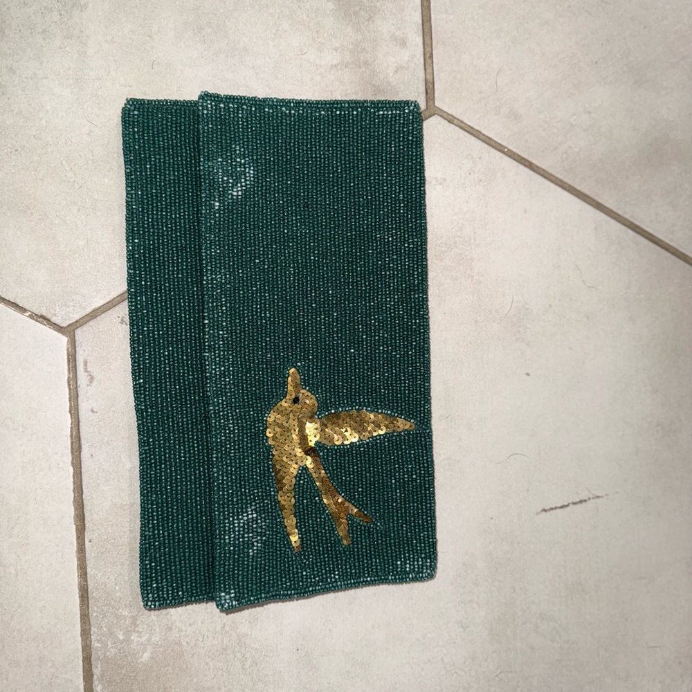Corey Lynn Calter Teal Interior Clutch
